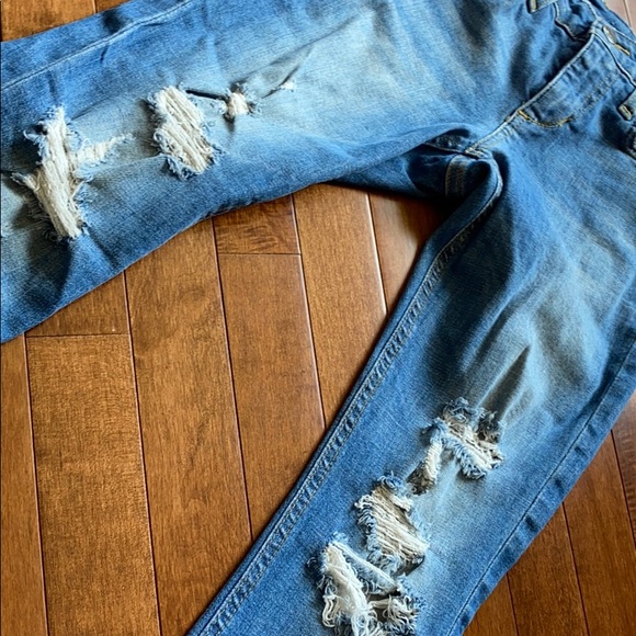High rise skinny distressed denim - Picture 2 of 5